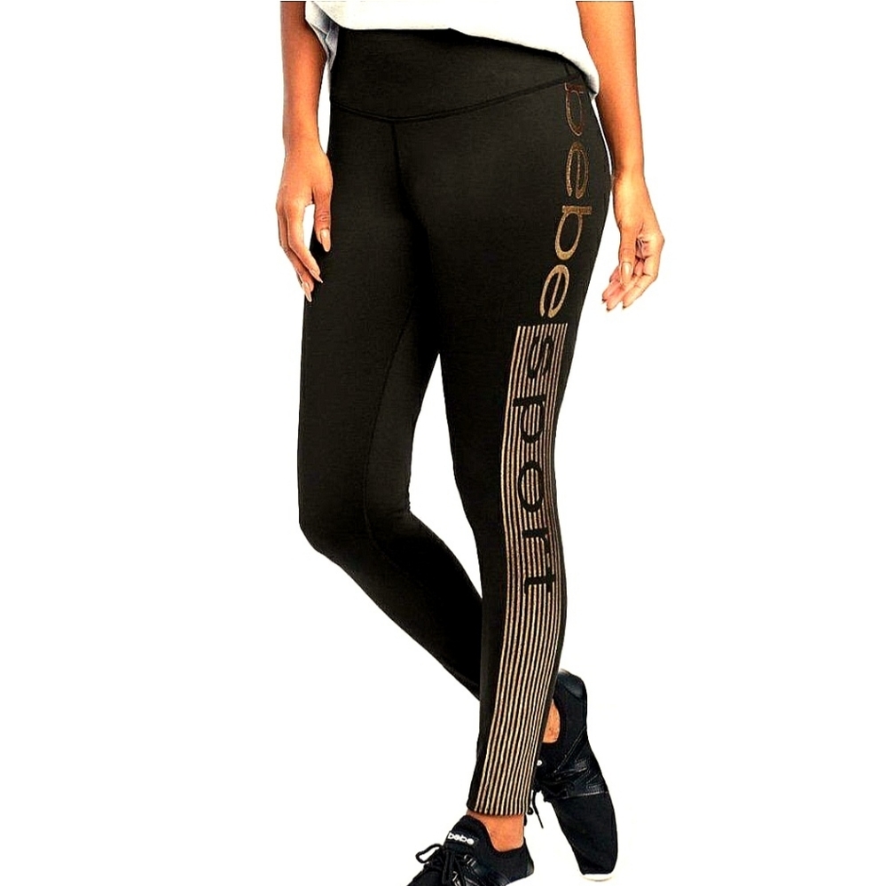 Bebe | Black and Gold Leggings